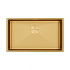Мойка нерж. сталь NEXT 74 UNI, PM217444-BG, брашированное золото, 740х440мм, Paulmark 1,2мм