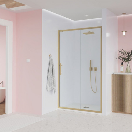 Душевая дверь Veconi Evo 100 G E1 1000x1950 брашированное золото стекло прозрачное E1-G-100-01-C9 Душевая дверь Veconi Evo 100 G E1 1000x1950 брашированное золото стекло прозрачное E1-G-100-01-C9