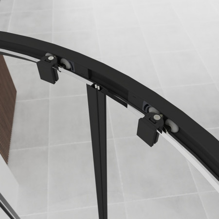 Душевой угол Veconi Evo 200 B E2 1000x900x1950 черный стекло прозрачное E2-B-10090-01-C9 Душевой угол Veconi Evo 200 B E2 1000x900x1950 черный стекло прозрачное E2-B-10090-01-C9