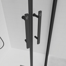 Душевой угол Veconi Evo 200 B E2 1200x900x1950 черный стекло прозрачное E2-B-12090-01-C9