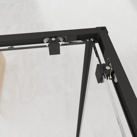 Душевой угол Veconi Evo 300 B E3 1000x800x1950 черный стекло прозрачное E3-B-10080-01-C9