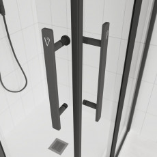 Душевой угол Veconi Evo 300 B E3 1000x900x1950 черный стекло прозрачное E3-B-10090-01-C9