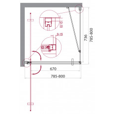 Душевой уголок BelBagno MARMI-A-1-80-C-Cr
