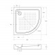 Акриловый поддон 85х85 Cezares TRAY-A-R-85-550-15-W с сифоном Акриловый поддон 85х85 Cezares TRAY-A-R-85-550-15-W с сифоном