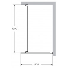 Душевая перегородка Cezares LIBERTA-L-1-80-120-GR-Cr