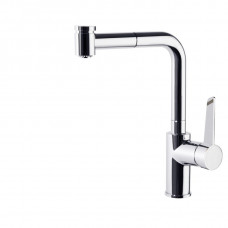 Смеситель кухонный с выдвижной лейкой и поворотным изливом KITCHEN 381901H2MC