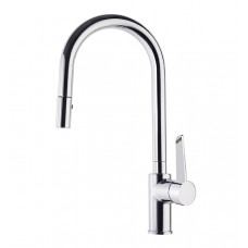 Смеситель кухонный с выдвижной лейкой и поворотным изливом KITCHEN 387901V1MC