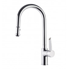 Смеситель кухонный с выдвижной лейкой и поворотным изливом KITCHEN 387901V2MC