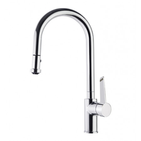 Смеситель кухонный с выдвижной лейкой и поворотным изливом KITCHEN 387901V2MC