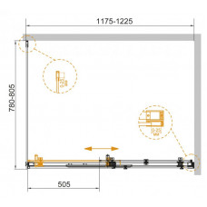 Душевой уголок Cezares STYLUS-SOFT-AH-1-120/80-C-Cr
