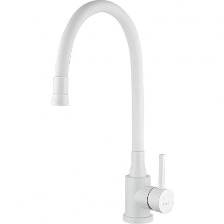 Смеситель для кухни с гибким изливом Frap F40994-8 белый глянец Смеситель для кухни с гибким изливом Frap F40994-8 белый глянец