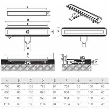 300310 Трап для душа OLIFILO standart 70, OLI 300310 Трап для душа OLIFILO standart 70, OLI