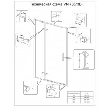 Душевая дверь Veconi Vianno VN-73RG/L 1200x1950 брашированное золото стекло дождь VN73RG/L-120-06-C4