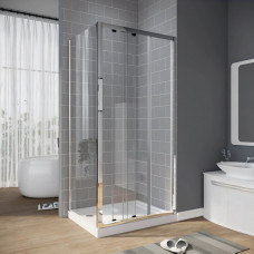 Душевой угол Veconi Rovigo RV-028B 1200x800x1950 черный стекло прозрачное RV028B-12080-01-C8