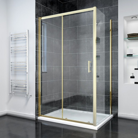 Душевой угол Veconi Rovigo RV-055G 1300x900x1950 брашированное золото стекло прозрачное RV055G-13090-01-C8 Душевой угол Veconi Rovigo RV-055G 1300x900x1950 брашированное золото стекло прозрачное RV055G-13090-01-C8