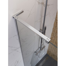 Душевая перегородка BelBagno UNO-L-1-TB-100-C-Cr профиль хром, стекло прозрачное
