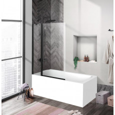 Шторка на ванну BelBagno UNO-V-11-100/150-C-NERO