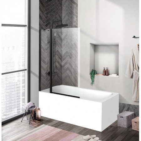 Шторка на ванну BelBagno UNO-V-11-100/150-C-NERO Шторка на ванну BelBagno UNO-V-11-100/150-C-NERO