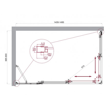 Душевой уголок BelBagno LUCE-AH-21-145/90-C-Cr Душевой уголок BelBagno LUCE-AH-21-145/90-C-Cr