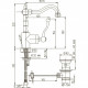 Смеситель для раковины низкий хром 88CR2502SKM Duomo с д/к Paini