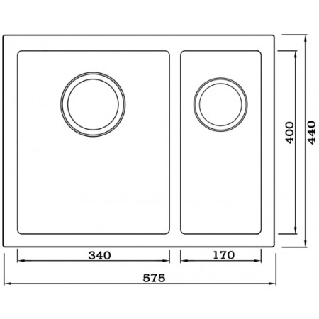 Мойка нерж. сталь Seaman Eco Marino SME-575DR Под стол 575 x 485