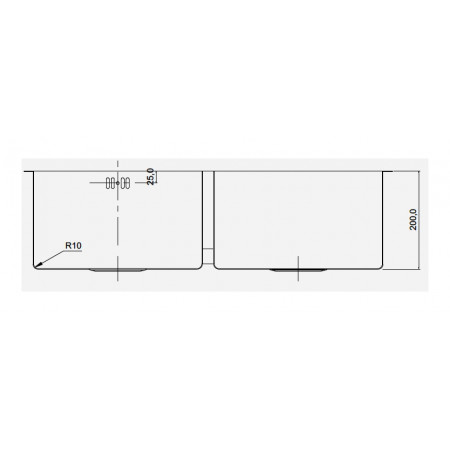 Мойка нерж. сталь Seaman Eco Marino SME-745D Под стол 745 x 440