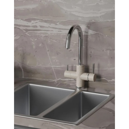 7894643CR3V11L2KM Cox смеситель для кухни на 3 воды, GRANITE AVENA