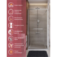 Душевая дверь Cezares LUX-B-FS-1-90-C-CR, 90х195, профиль хром, стекло прозрачное