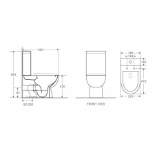 Унитаз-ком/напольный ZILI DO ZS-2131A-R ДЕВА г/вып б/ободка РИМЛЕСС/RIMLESS/дюр м/лиф650*385*830мм