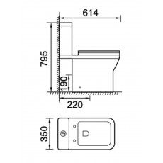 Унитаз-компакт напольный ZILI DO MFZ-56CD ЮДИ г/вып б/ободка rimless ППР м/лифт 614*350*795мм