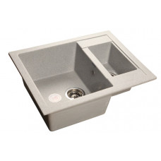 Мойка мраморная Granfest QUADRO GF-Q-610K серая (610 х 500)