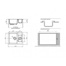 Мойка мраморная Granfest QUADRO GF-Q-610K терракот (610 х 500)