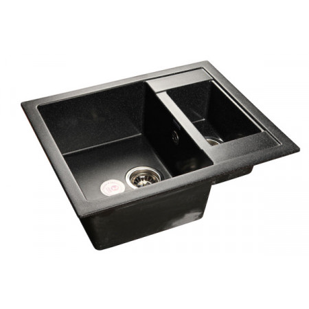 Мойка мраморная Granfest QUADRO GF-Q-610K чёрная (610 х 500) Мойка мраморная Granfest QUADRO GF-Q-610K чёрная (610 х 500)