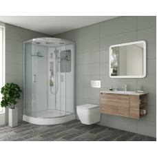 Душевая кабина Niagara Premium NG-6001-01G (90х90х210) низкий поддон(16 см),стекло прозрачное,4 места