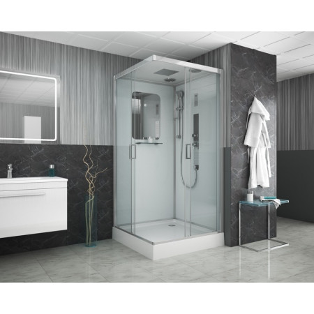 Душевая кабина Niagara Premium NG-6001-01GQ (90х90х210) низкий поддон(16 см),стекло прозрачное,4 места