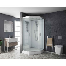 Душевая кабина Niagara Premium NG-6002-01D (100х100х220) низкий поддон(16 см),стекло прозрачное,4 места