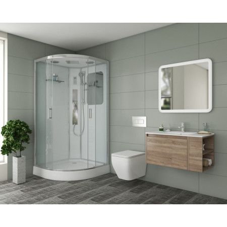 Душевая кабина Niagara Premium NG-6002-01G (100х100х210) низкий поддон(16 см),стекло прозрачное,4 места
