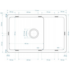 Мойка Seaman медная Natural Genova SMC-7146U Antique Под стол 710 x 460