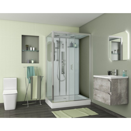 Душевая кабина Niagara Premium NG-6012-01GQR (120х80х210) низкий поддон(16 см),стекло прозрачное,5 мест