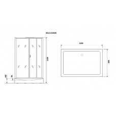 Душевая кабина Niagara Premium NG-6012-01GQR (120х80х210) низкий поддон(16 см),стекло прозрачное,5 мест