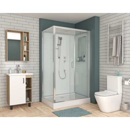 Душевая кабина Niagara Premium NG-6012-01QL (120х80х210) низкий поддон(16 см),стекло прозрачное,4 места