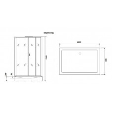 Душевая кабина Niagara Premium NG-6012-01QL (120х80х210) низкий поддон(16 см),стекло прозрачное,4 места