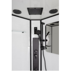 Душевая кабина Niagara Premium NG-6901-01G BLACK (90х90х210) низкий поддон(16 см),черный,стекло тонированное,4 места