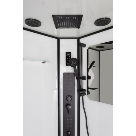 Душевая кабина Niagara Premium NG-6901-01G BLACK (90х90х210) низкий поддон(16 см),черный,стекло тонированное,4 места