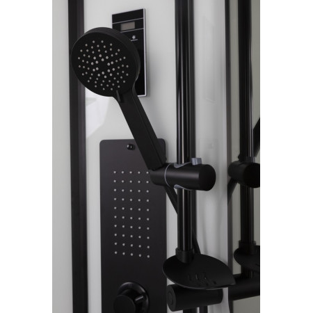 Душевая кабина Niagara Premium NG-6901-01G BLACK (90х90х210) низкий поддон(16 см),черный,стекло тонированное,4 места