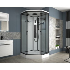 Душевая кабина Niagara Premium NG-6901-01GD BLACK (90х90х220) низкий поддон(16см),черный,стекло тонированное,4 места