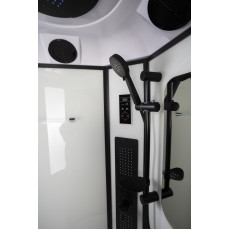 Душевая кабина Niagara Premium NG-6901-01GD BLACK (90х90х220) низкий поддон(16см),черный,стекло тонированное,4 места