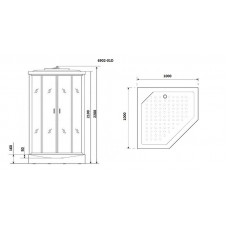 Душевая кабина Niagara Premium NG-6902-01D BLACK (100х100х220) низкий поддон(16 см),черный,стекло тонированное,4 места