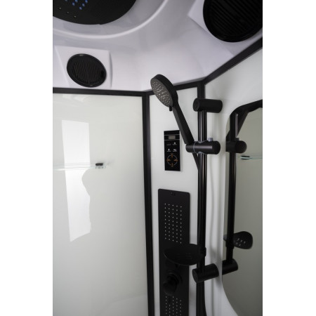 Душевая кабина Niagara Premium NG-6902-01GD BLACK (100х100х220) низкий поддон(16 см),черный,стекло тонированное,4 места