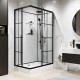 Душевая кабина Niagara Standart ST100/80/15QR/KL/BKT (100х80х225) низкий поддон(15см),черный,стекло прозрачное,3 места